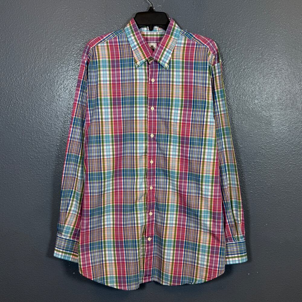 Peter Millar L men’s multicolor long sleeve button down 100% cotton shirt